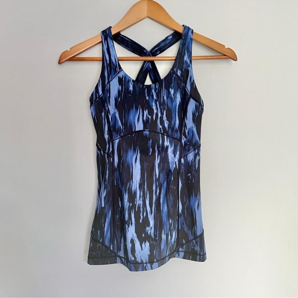 Lululemon Kanto Catch Me Tank Painted Animal Sprinter Black  Size 2